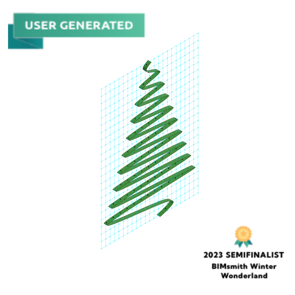 Free Christmas Revit Download – Ribbon Christmas Tree – BIMsmith Market